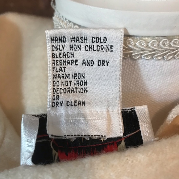 Talbots Wool Sweater Cardigan Jacket Embroidery - Picture 7 of 8